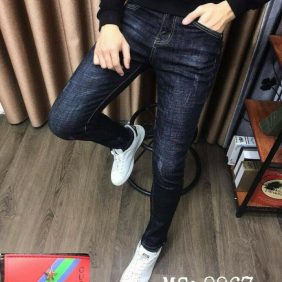 Quần jean dài nam màu xanh đen