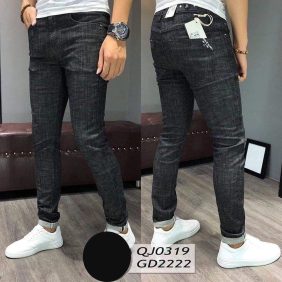 Quần jean dài nam màu đen mờ