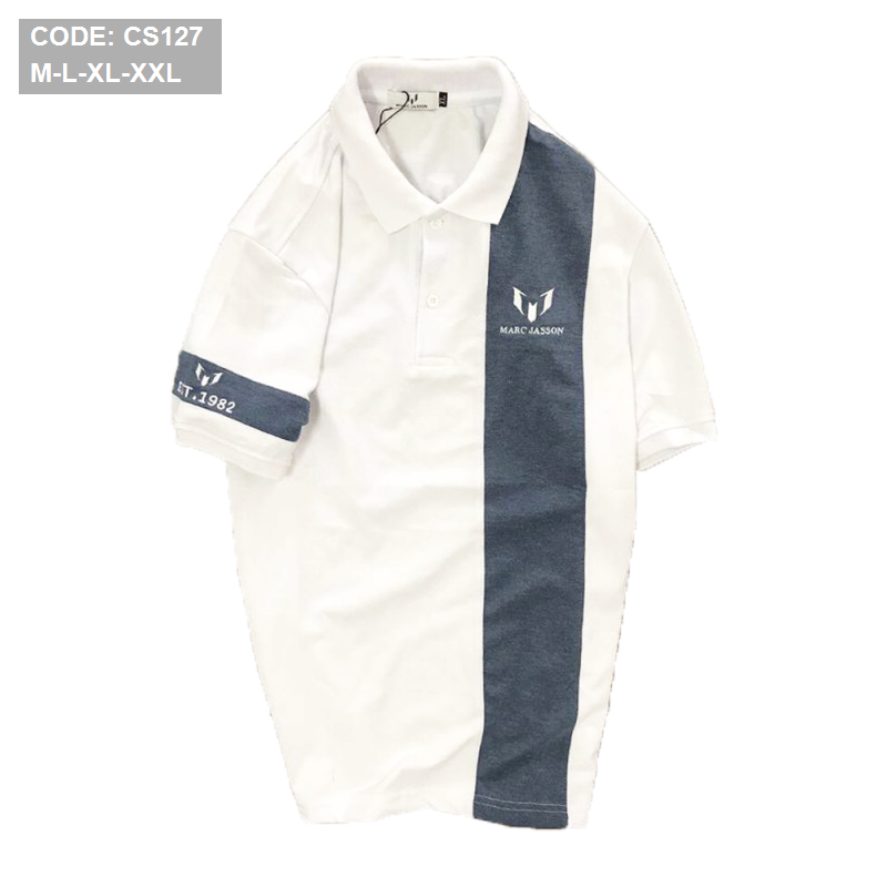 12802-3-2.png Áo Thun Cá Sấu Nam Có Cổ Phối Marc Jasson - CS127