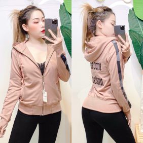 Áo khoác nữ có nón tay phối