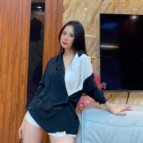 Somi phi satin phối màu - mặc đuoc 2 kieu