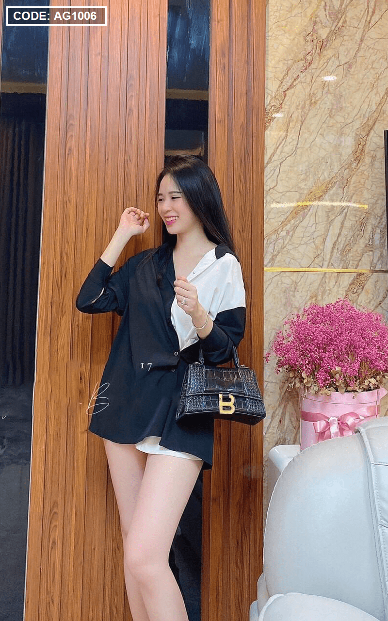 Shop sỉ somi phi satin phối màu - mặc đuoc 2 kieu Shop sỉ somi phi satin phối màu - mặc đuoc 2 kieu