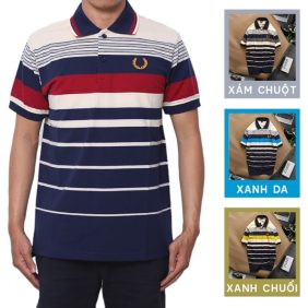 Áo Thun Sọc Polo Nam Cotton Logo Hoàng Gia - AS015