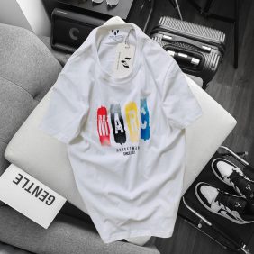 Áo thun nam cổ tròn in màu chất cotton