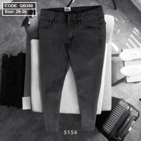 Quần jean dài nam màu xám cao cấp - QB350