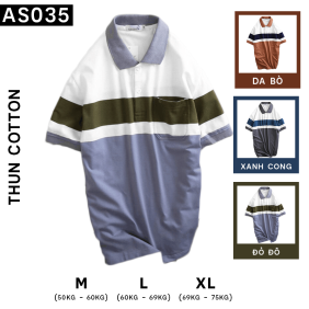 Áo Thun Polo Nam Phối Sọc Có Túi - AS035