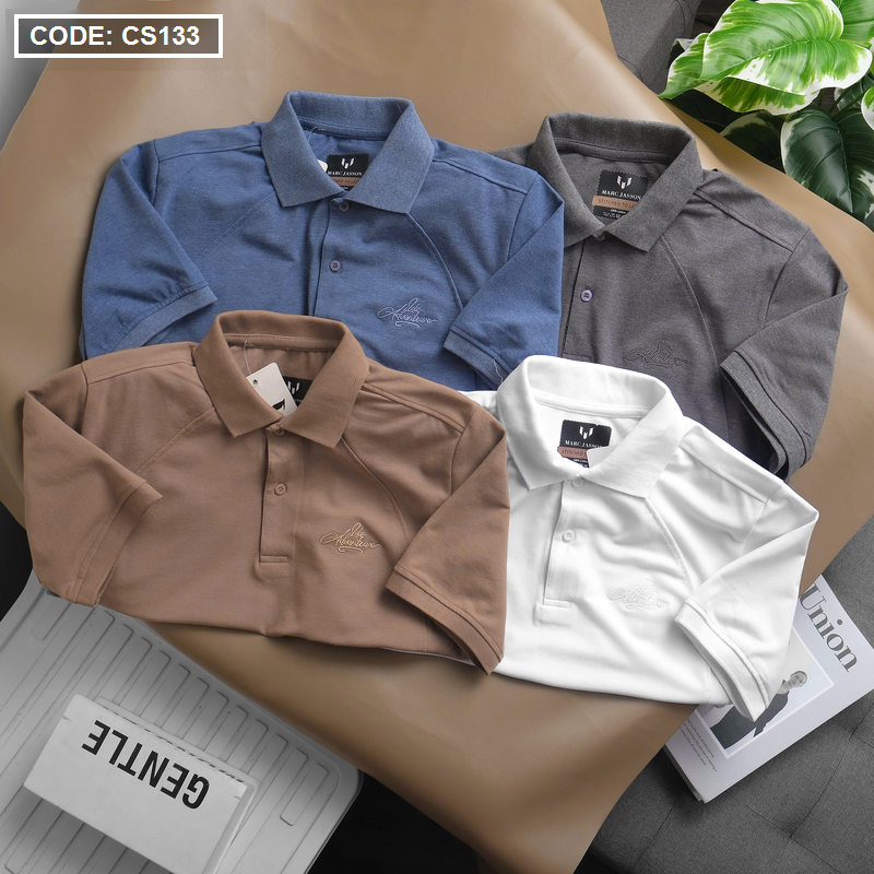 Shop sỉ áo Thun Nam Cổ Bẻ Thêu Chữ Cao Cấp