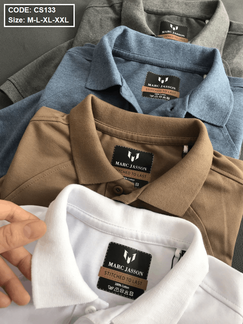 Shop sỉ áo Thun Nam Cổ Bẻ Thêu Chữ Cao Cấp