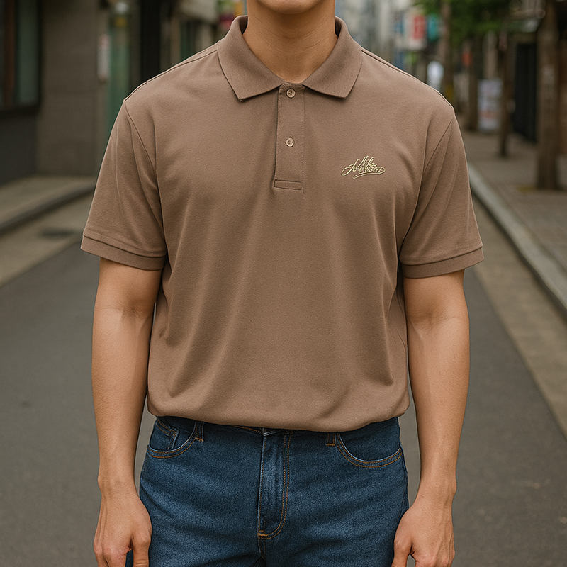 Shop sỉ áo Thun Nam Cổ Bẻ Thêu Chữ Cao Cấp