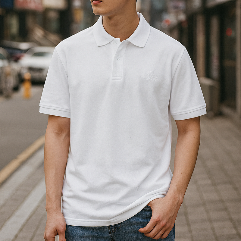 Shop sỉ áo Thun Nam Cổ Bẻ Thêu Chữ Cao Cấp