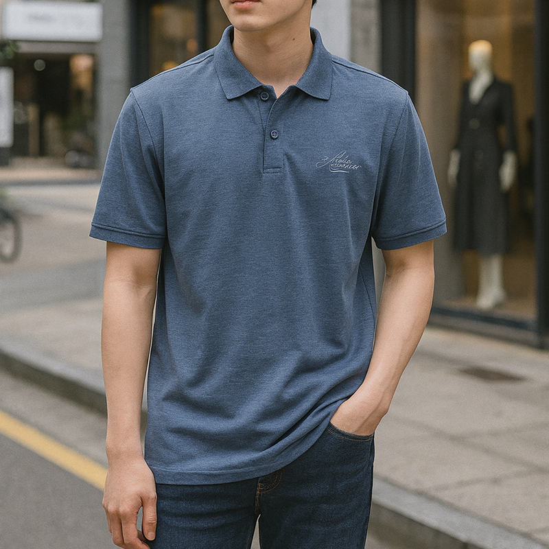 Shop sỉ áo Thun Nam Cổ Bẻ Thêu Chữ Cao Cấp