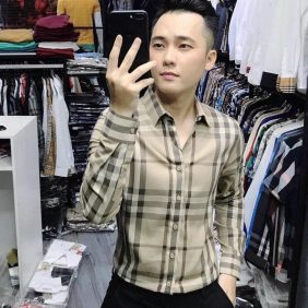 Sơ mi nam sọc tay dài form body - SB228