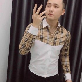 Sơ mi nam hàn quốc ghép sọc cổ bẻ
