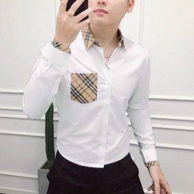 Sơ mi nam hàn quốc tay phối sọc có túi