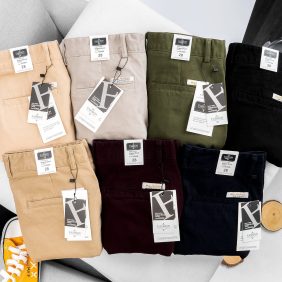 Quần short kaki nam co giãn không ra màu
