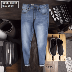 Quần jean dài nam 5195 ống ôm