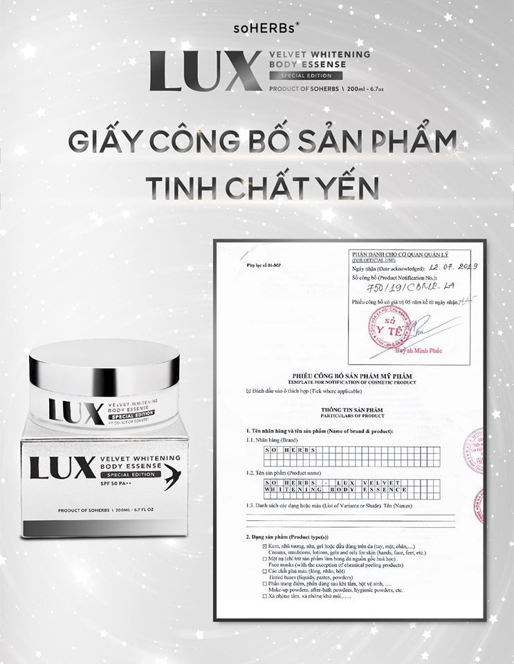 Giá sỉ kem body Lux tinh chất yến tươi chính hãng soHERBs Kem body Lux tinh chất yến tươi chính hãng soHERBs
