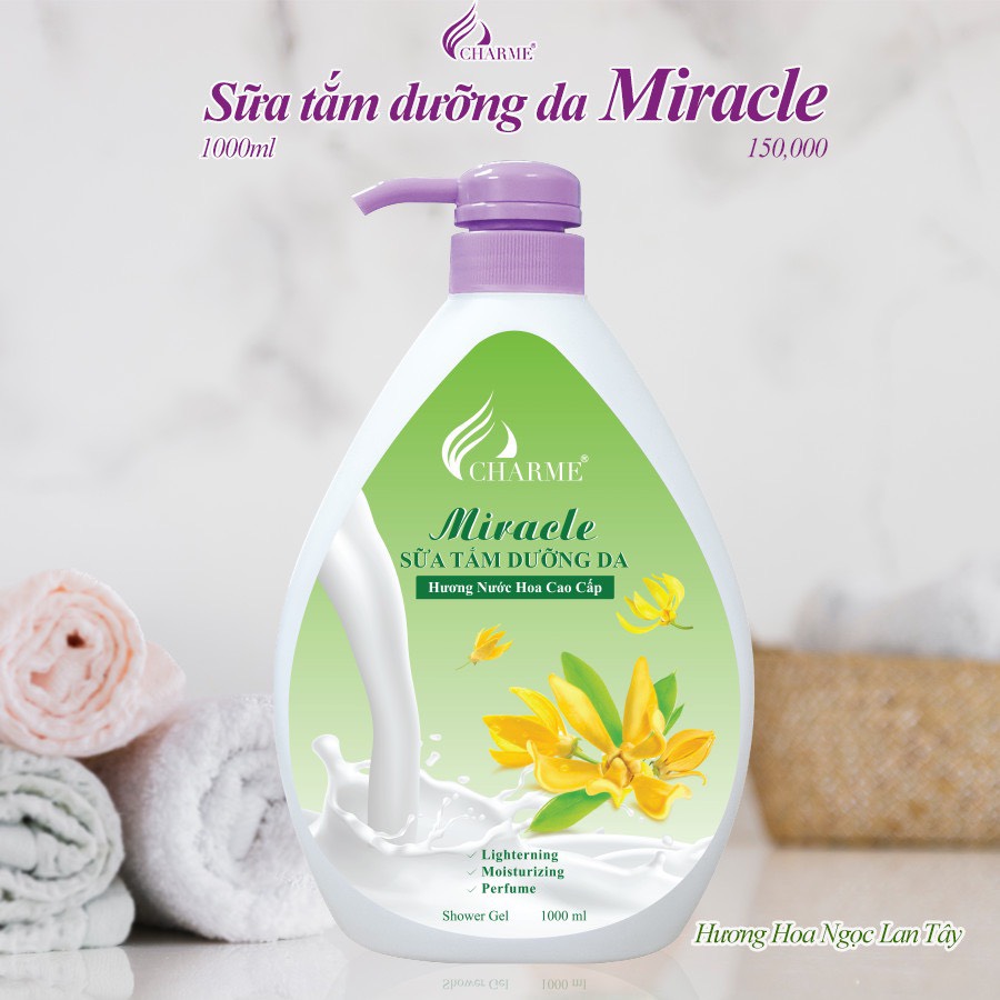 Sữa tắm Miracle Ngọc Lan Tây chính hãng Charme Sữa tắm Miracle Ngọc Lan Tây chính hãng Charme