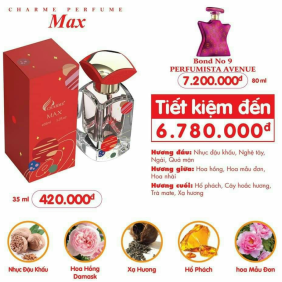 Hàng chính hãng - Nước hoa nữ Charme MAX 35ml