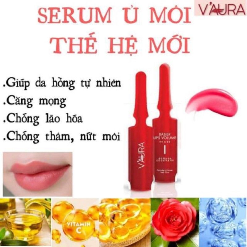 Tinh chất cấy màu môi Vaura Babier Lips Volume chính hãng Tinh chất cấy màu môi Vaura Babier Lips Volume chính hãng