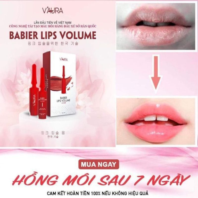 Tinh chất cấy màu môi Vaura Babier Lips Volume chính hãng Tinh chất cấy màu môi Vaura Babier Lips Volume chính hãng