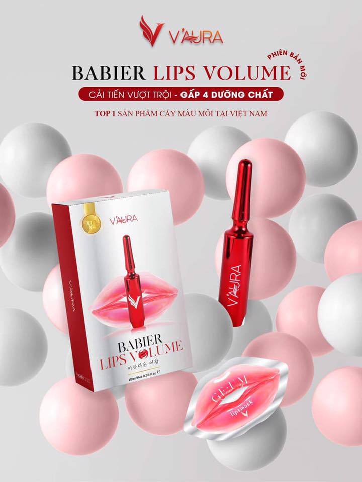 Tinh chất cấy màu môi Vaura Babier Lips Volume chính hãng Tinh chất cấy màu môi Vaura Babier Lips Volume chính hãng