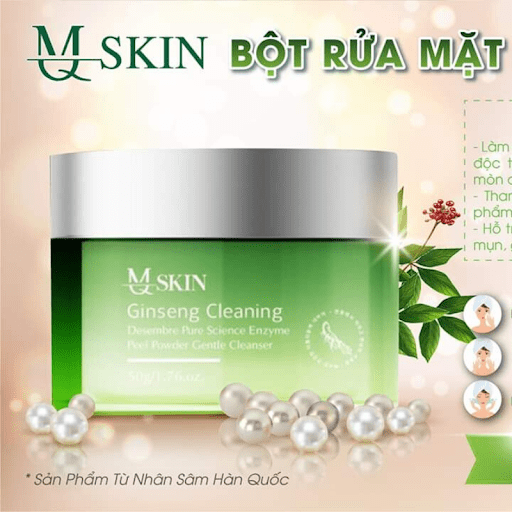 Bột rửa mặt nhân sâm MQ Skin chính hãng