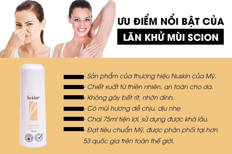 Lăn khử mùi Scion Pure White Roll On