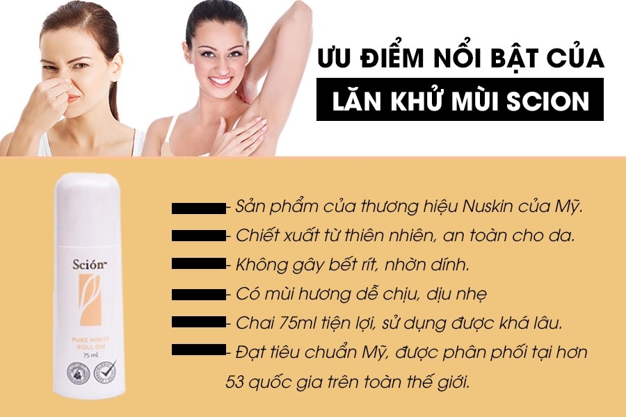 Lăn khử mùi NuSkin Scion Pure White Roll On Lăn khử mùi NuSkin Scion Pure White Roll On
