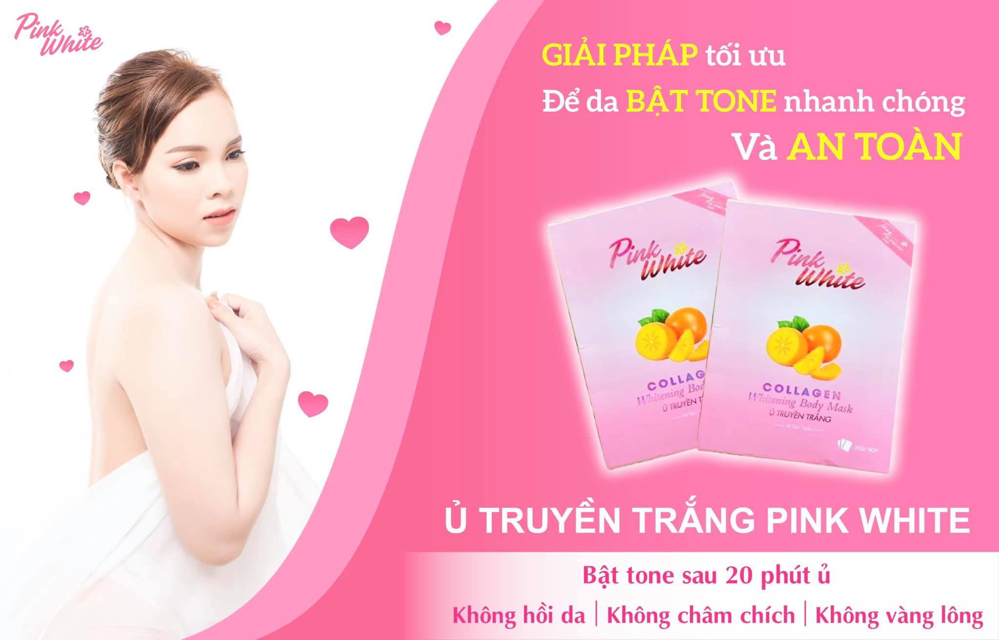 Ủ trắng body Pink White Collagen Ủ trắng body Pink White Collagen