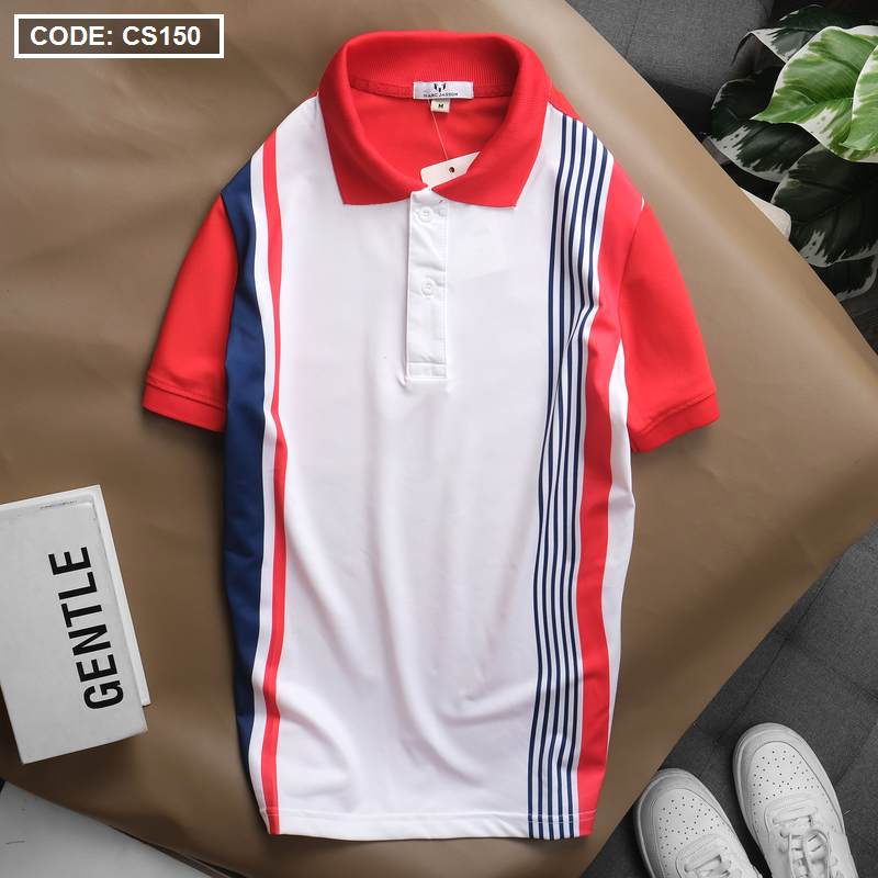 Áo thun sọc Polo nam cổ bẻ Áo thun sọc Polo nam cổ bẻ