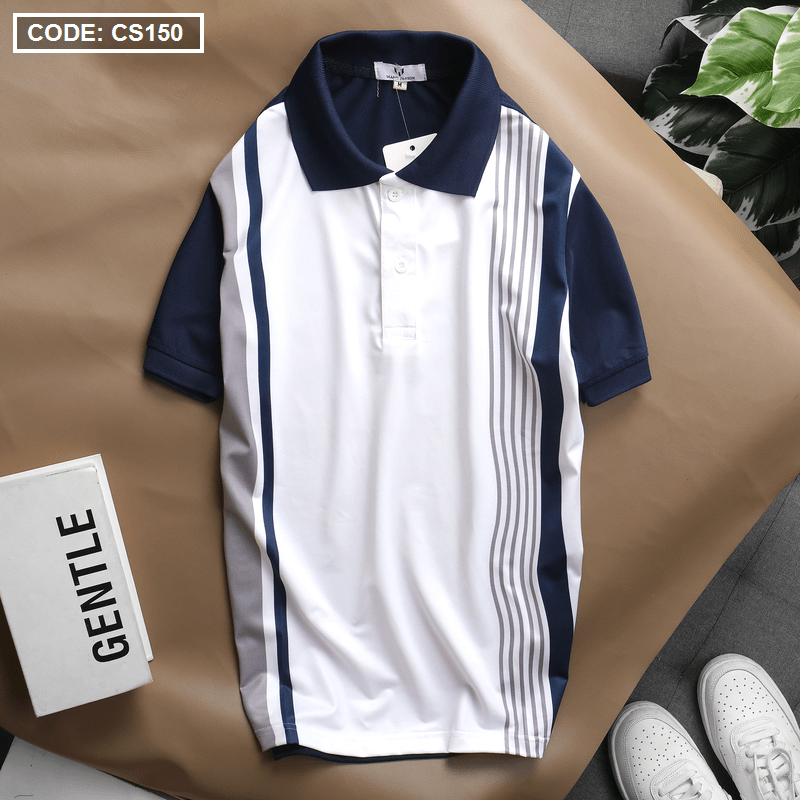 Áo thun sọc Polo nam cổ bẻ Áo thun sọc Polo nam cổ bẻ