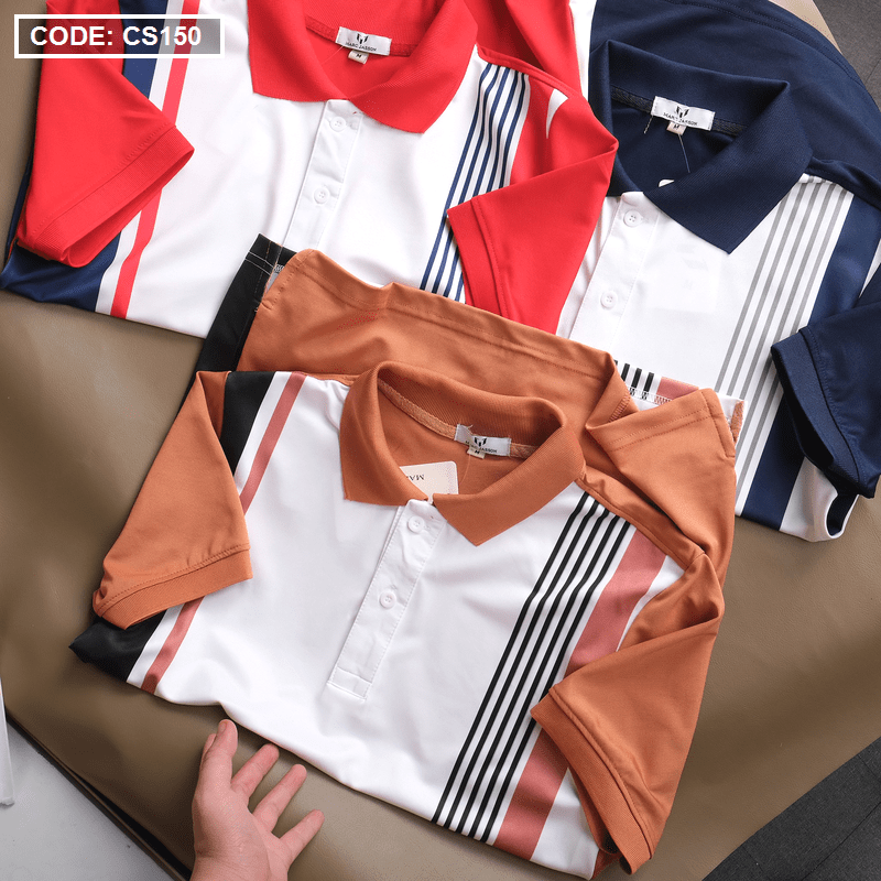 Áo thun sọc Polo nam cổ bẻ Áo thun sọc Polo nam cổ bẻ