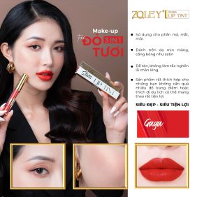 Son Zoley Stars LIP TINT Z01 màu đỏ tươi Gaga