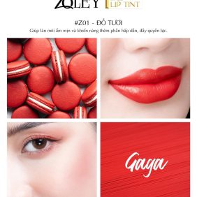 Son Zoley Stars LIP TINT Z01 màu đỏ tươi Gaga