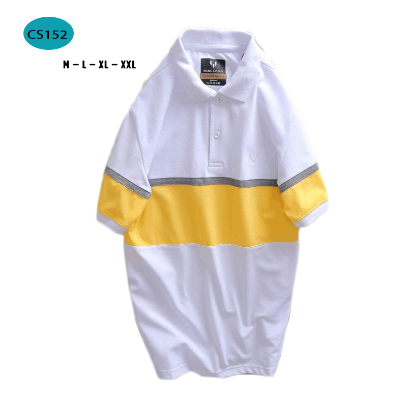 15230-65-11.png Áo Thun Nam Có Cổ Tay Ngắn Phối Sọc - CS152