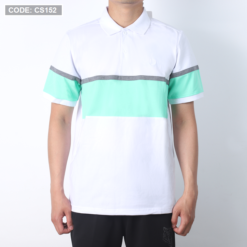 Áo Thun Nam Có Cổ Tay Ngắn Phối Sọc Áo Thun Nam Có Cổ Tay Ngắn Phối Sọc