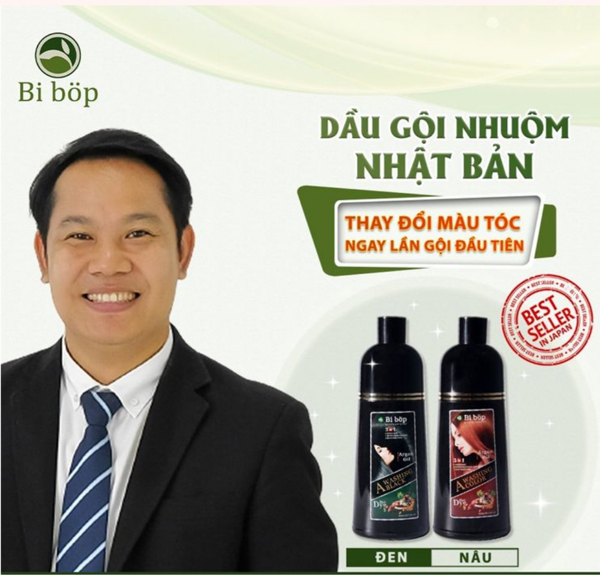 Dầu gội nhuộm phủ bạc BiBop màu đen