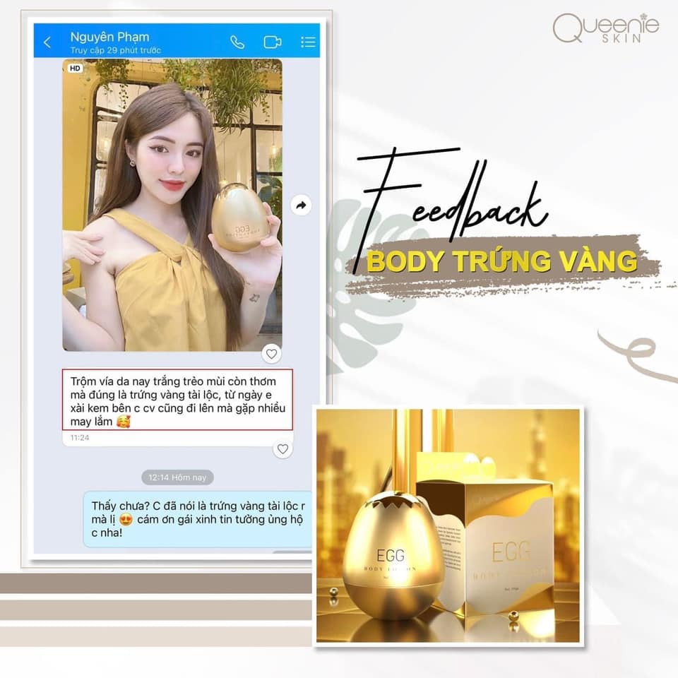 Kem body đêm trứng vàng QUEENIE SKIN