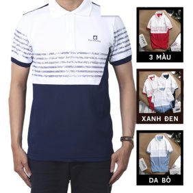 Áo Thun Nam Polo In Sọc Màu Cao Cấp - CS154