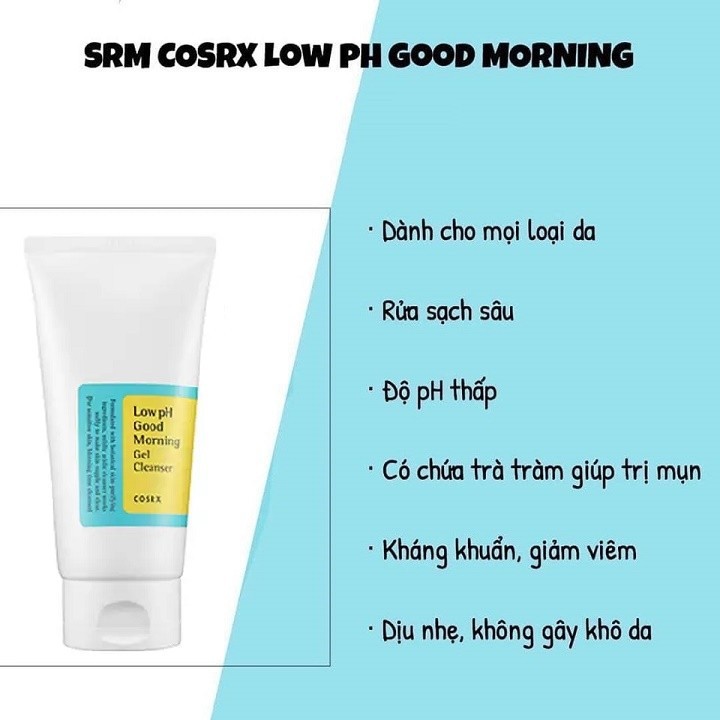Sữa rửa mặt Cosrx Low PH Good Morning Gel Cleanser 150ml Sữa rửa mặt Cosrx Low PH Good Morning Gel Cleanser 150ml
