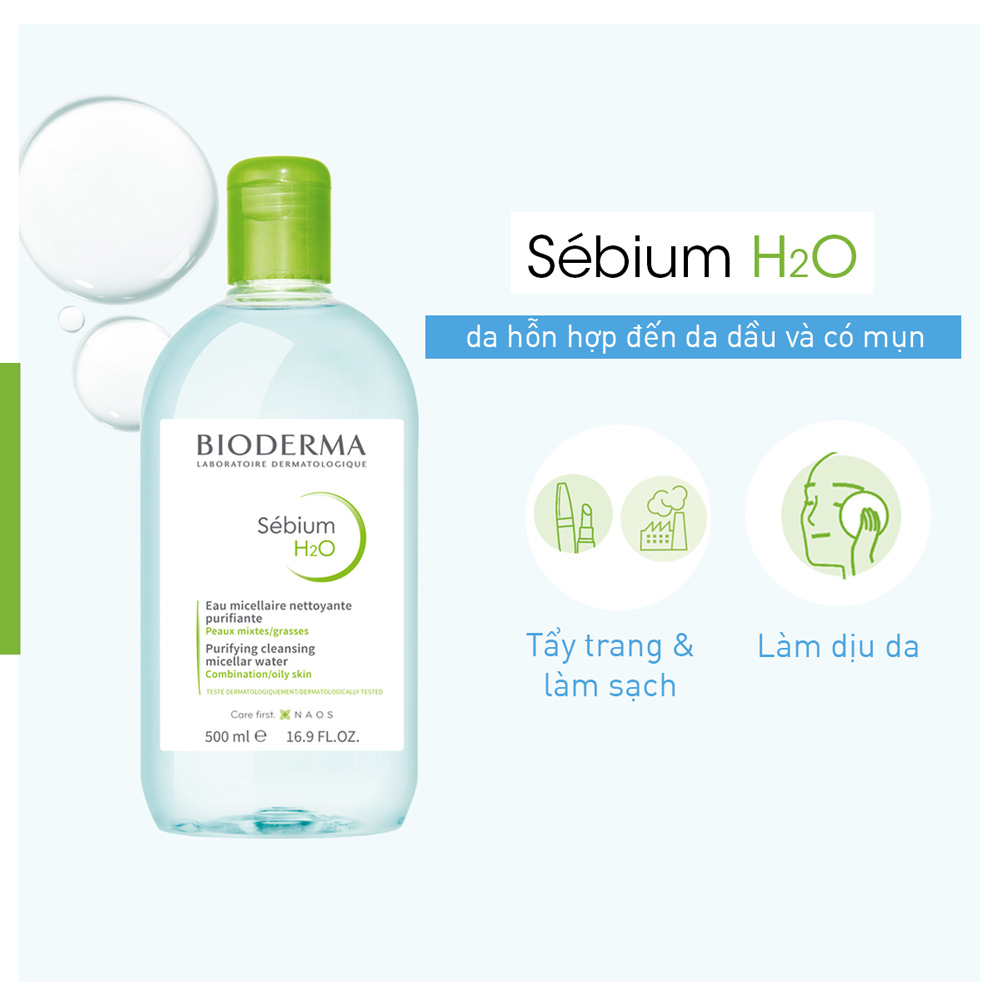Giá sỉ nước Tẩy Trang Bioderma Dành Cho Da Dầu & Hỗn Hợp 500ml Sébium H2O Nước Tẩy Trang Bioderma Dành Cho Da Dầu & Hỗn Hợp 500ml Sébium H2O