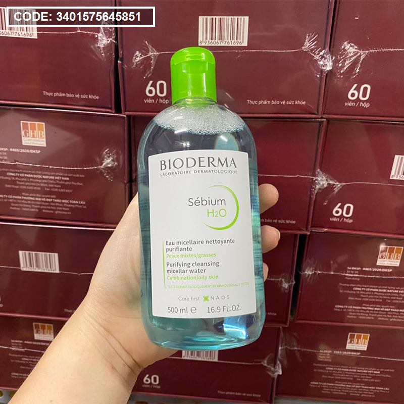 Giá sỉ nước Tẩy Trang Bioderma Dành Cho Da Dầu & Hỗn Hợp 500ml Sébium H2O Nước Tẩy Trang Bioderma Dành Cho Da Dầu & Hỗn Hợp 500ml Sébium H2O