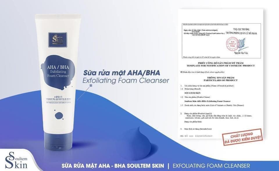 Kho sỉ sữa Rữa Mặt Soultem Skin Aha Bha Hàn Quốc Sữa Rữa Mặt Soultem Skin Aha Bha Hàn Quốc