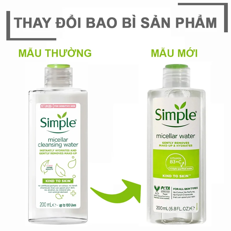 Nước Tẩy Trang Simple Kind To Skin Micellar Cleansing Water 200ml -  ANN.COM.VN