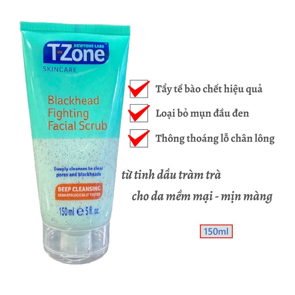 15492-b7914a8a3e9e0c9146527a9757206ffb.jpg Tẩy Tế Bào chết T-zone giảm mụn đầu đen Blackhead Fighting Facial Scrub 150ml chính hãng - 5012368013047