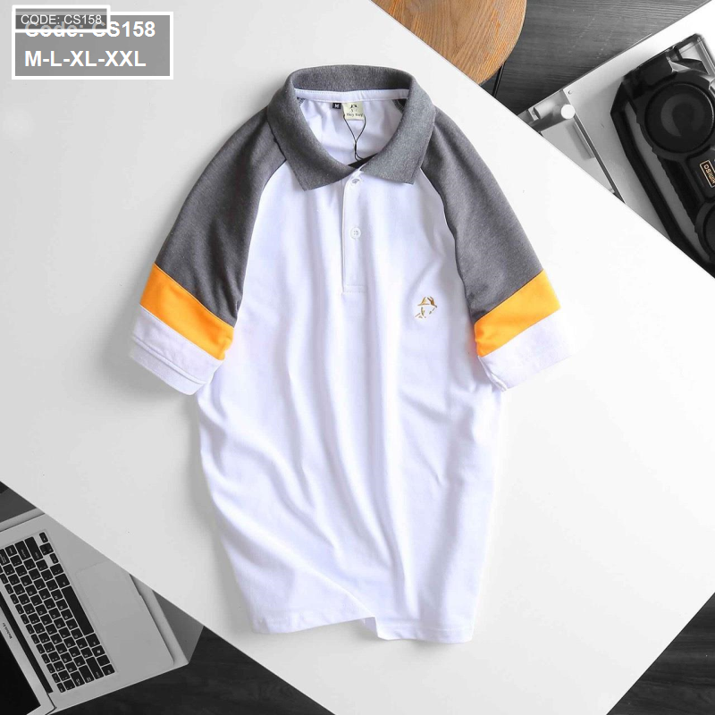 Áo Thun Nam Cá Sấu Có Cổ Tay Phối Hey Boy Áo Thun Nam Cá Sấu Có Cổ Tay Phối Hey Boy