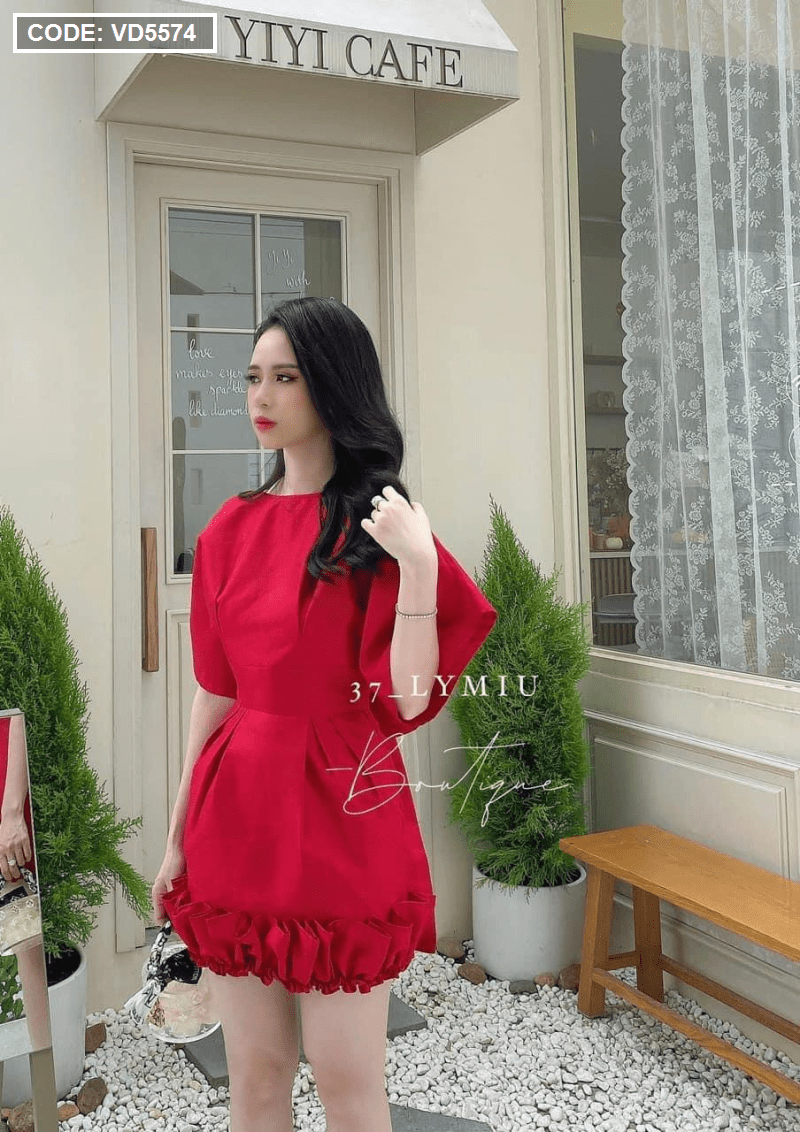 Váy Dress dáng dài Vintage thắt nơ sau lưng MORAN Hàn Quốc (ORDER) | Shopee  Việt Nam