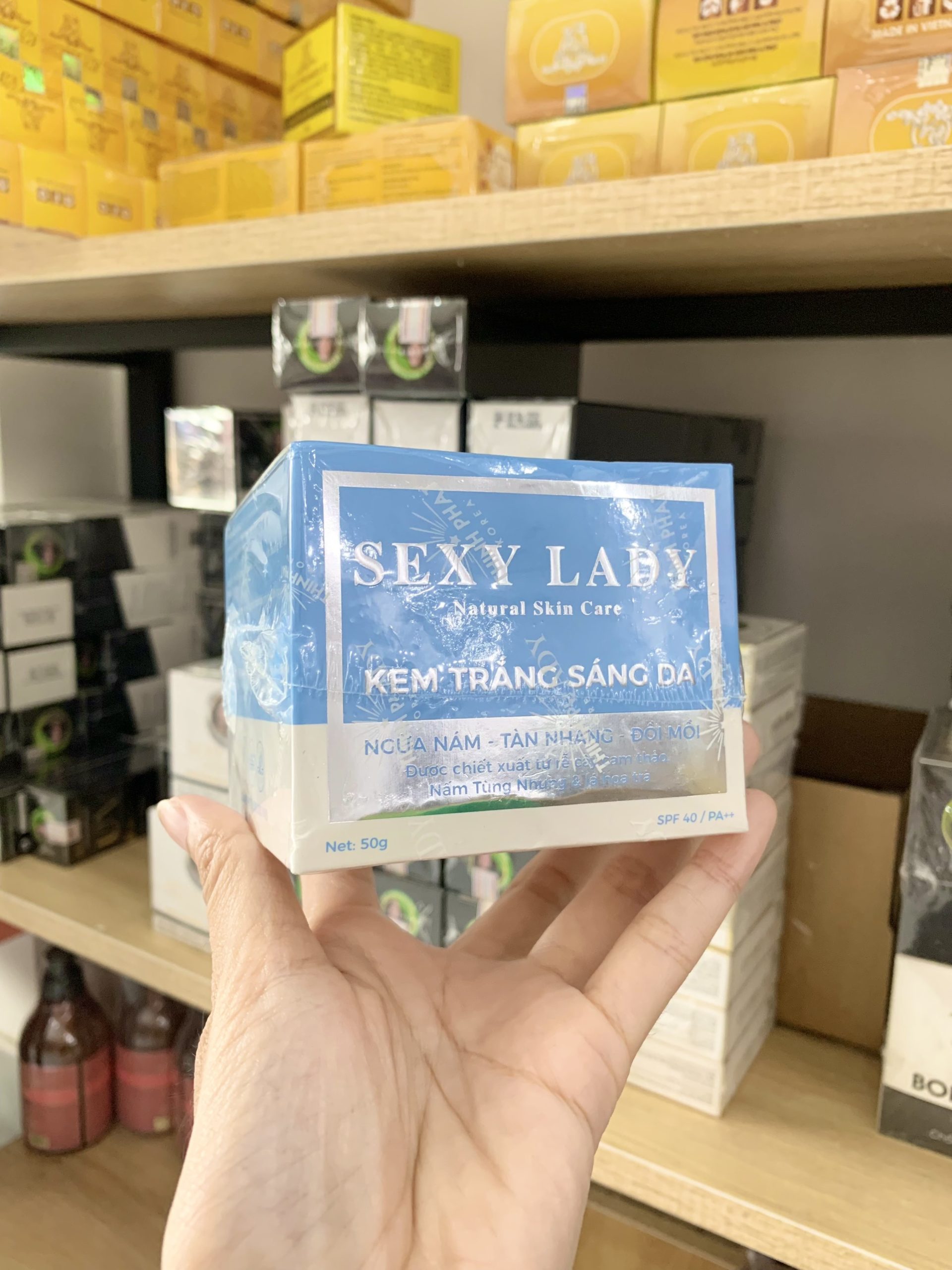 Kem Face Sexy Lady Hà Kiều Anh Shop 50g Giảm Thâm Nám - Hộp Màu Xanh - FACEHKA01