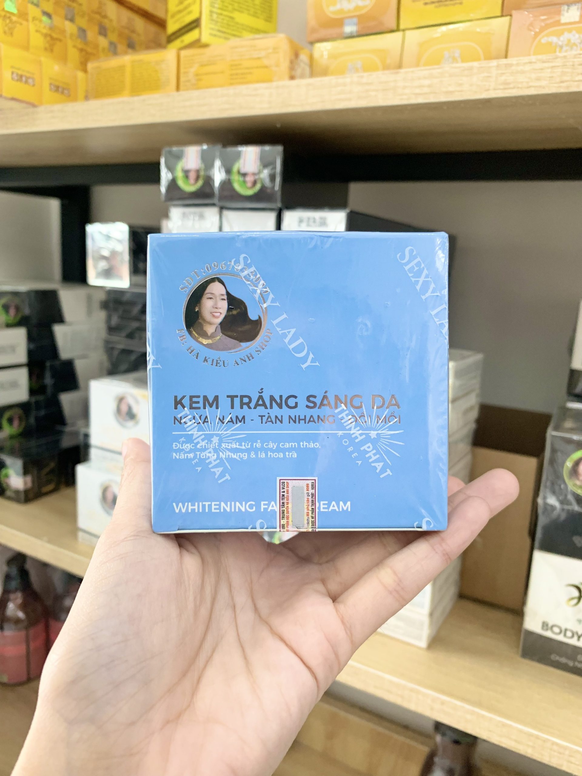Kem Face Sexy Lady Hà Kiều Anh Shop 50g Giảm Thâm Nám - Hộp Màu Xanh - FACEHKA01